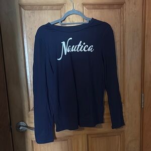 Nautica Women's Navy Sweatshirt with Logo